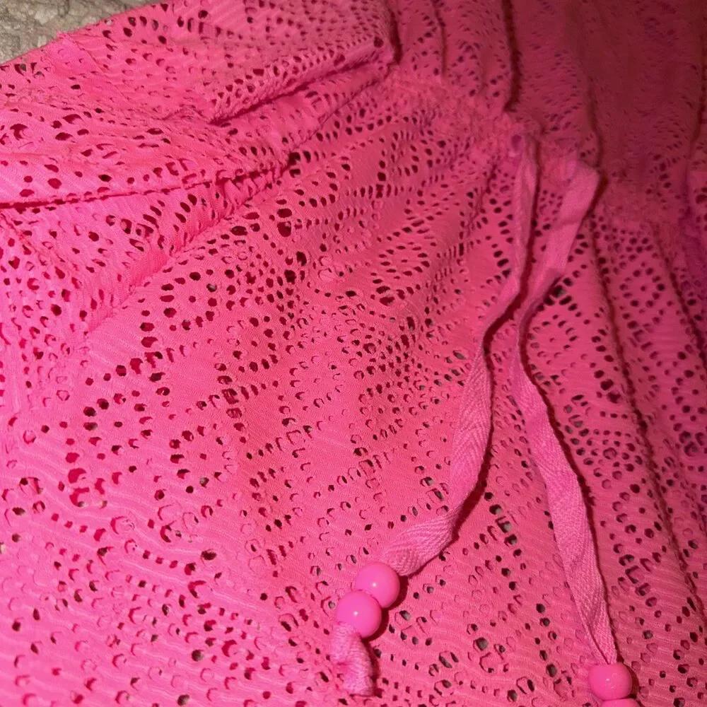 Justice Girls Pink Lace Swimsuit Cover-Up (Pull Over) Size 14